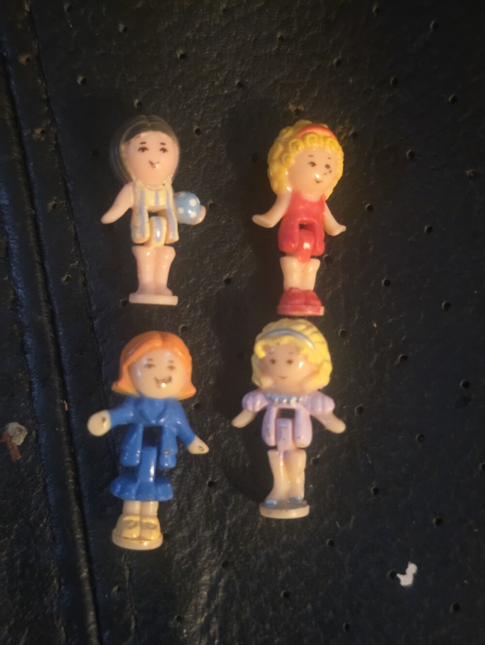 Set of 4 Blue bird Toys Vintage Polly Pocket Dolls 1980's